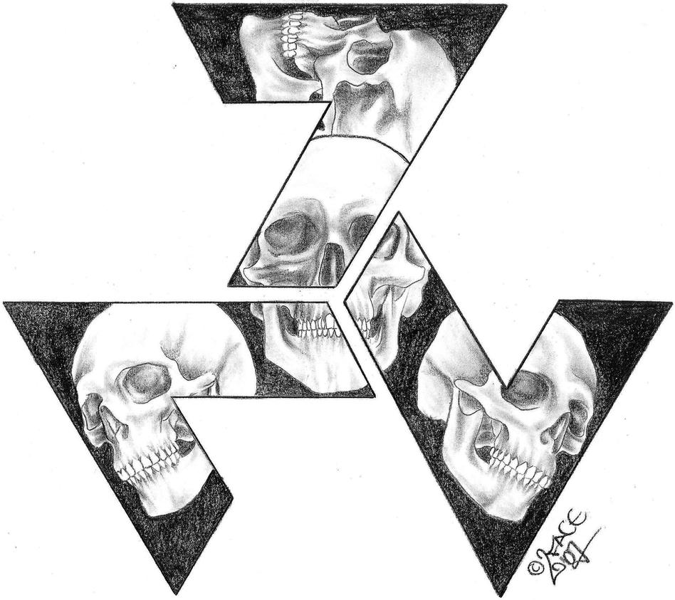 Skull Triskele Tattoo Design