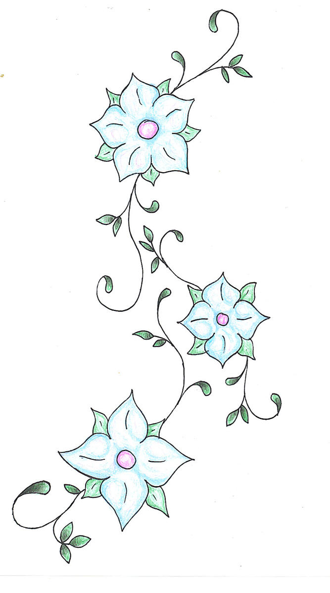 Flower and vines | Flower Tattoo