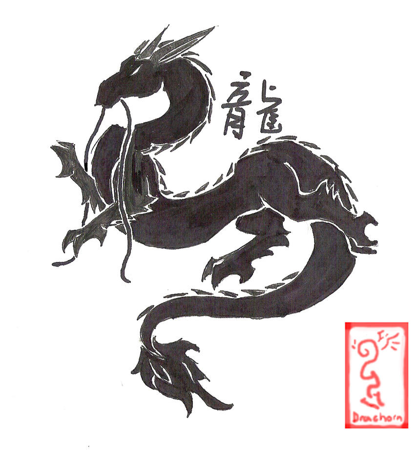 Dragon Tattoo WIP by Drachorn