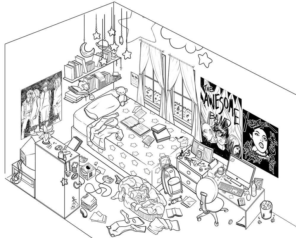 Messy Bedroom Drawing Images & Pictures - Becuo