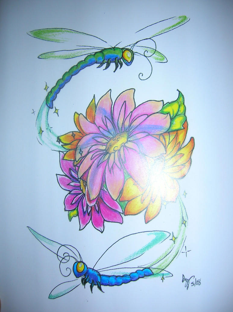 My Dragons Love Flowers | Flower Tattoo