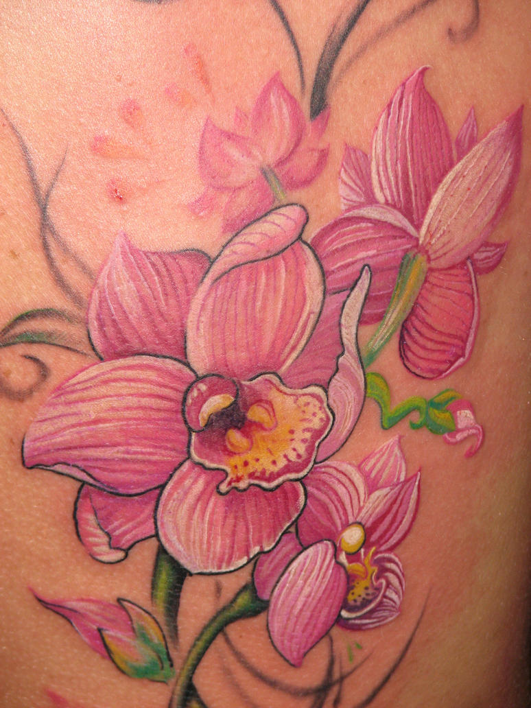 orchid- close view | Flower Tattoo