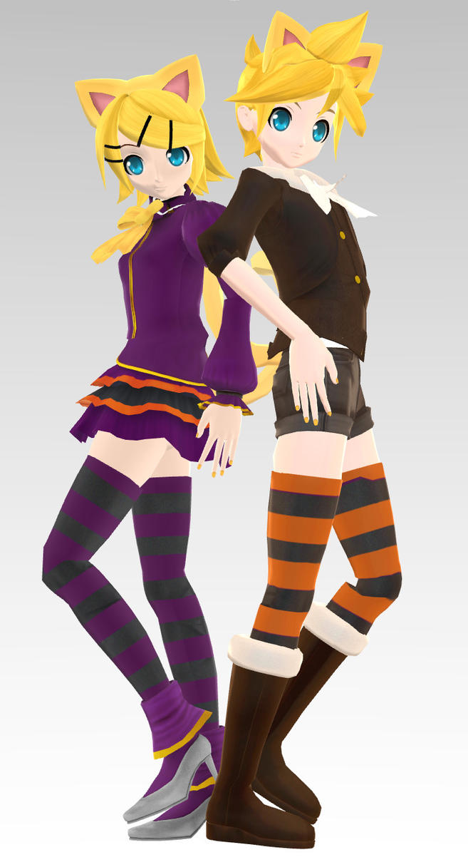 MMD Trick and Treat Rin and Len Dl by Rin-Chan-Now on 