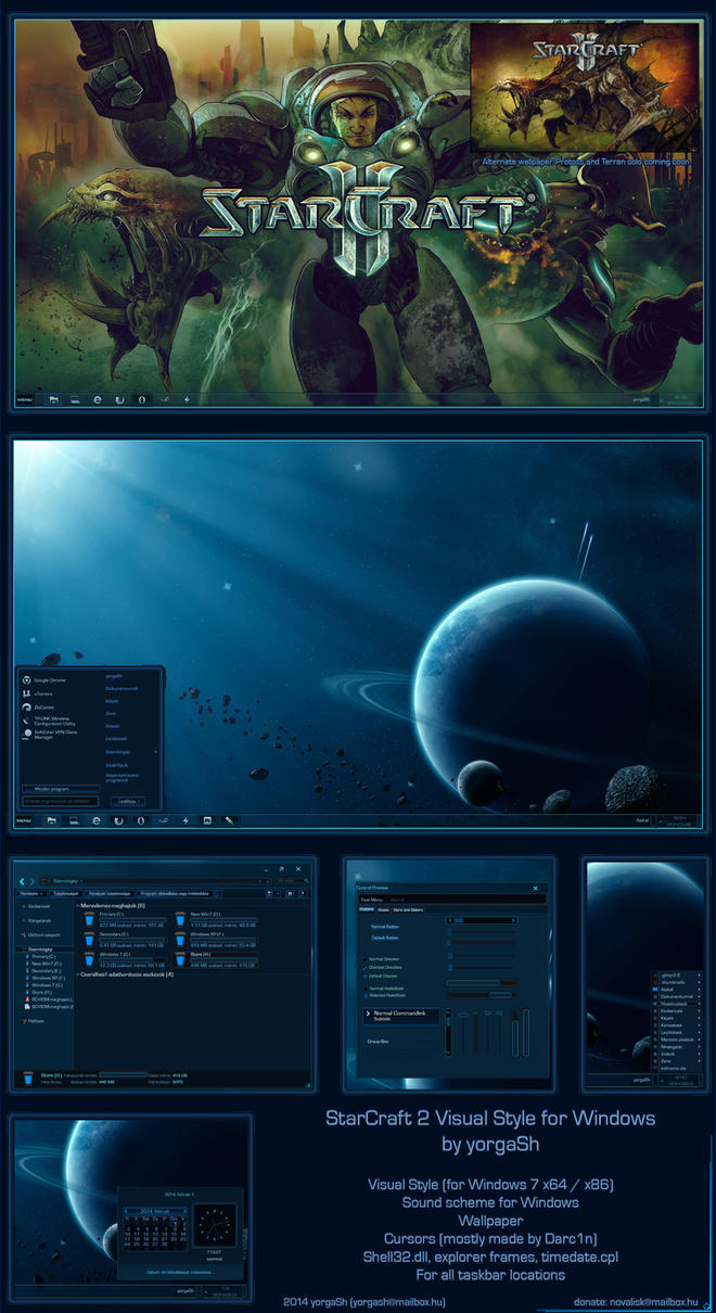 StarCraft 2 theme for Win8/8.1/7