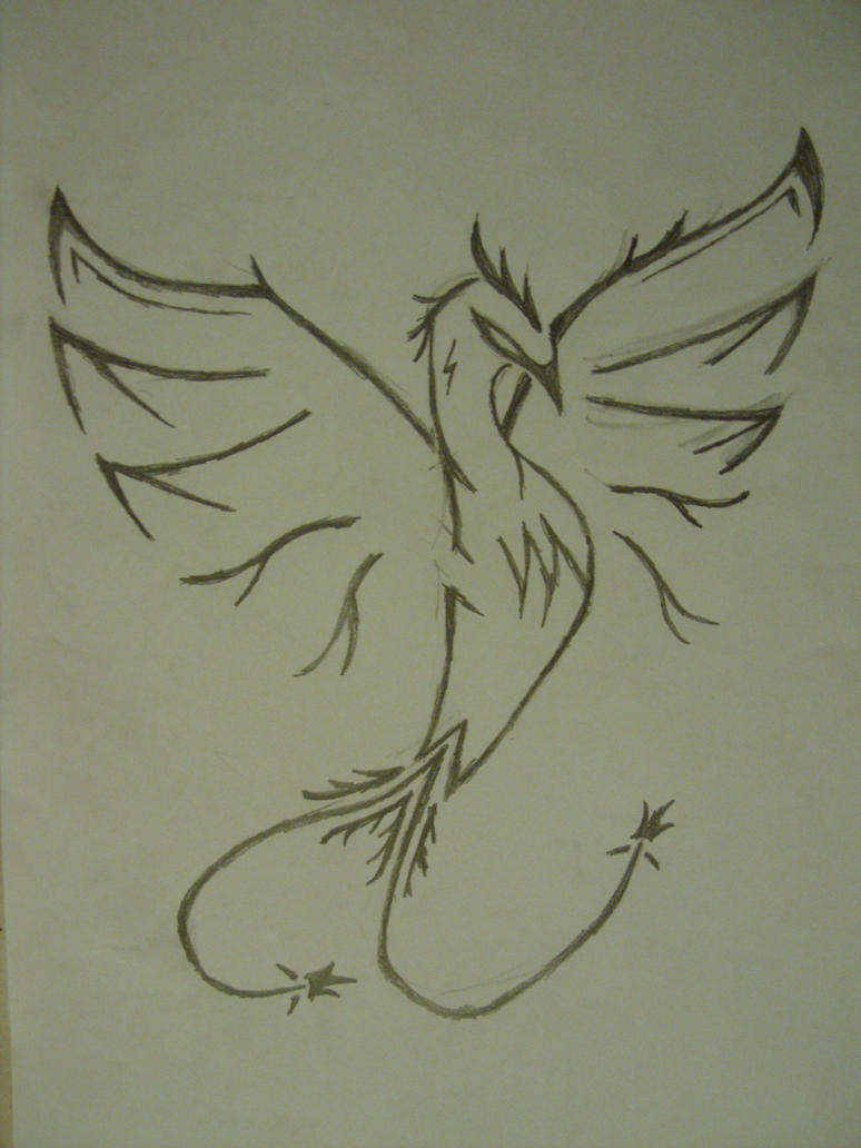 Tribal Phoenix tattoo by