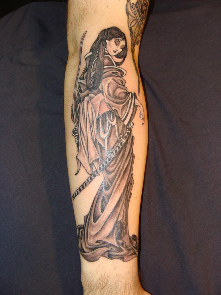 Geisha - sleeve tattoo
