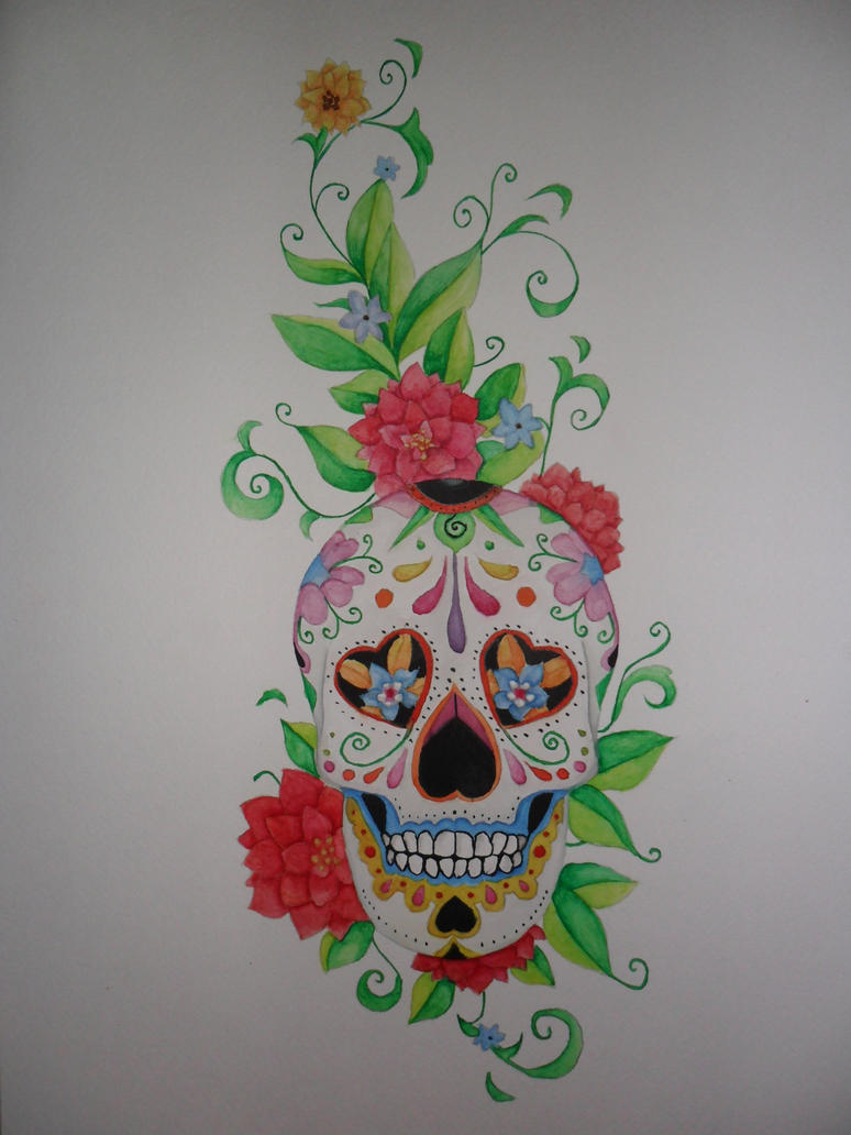 Traditional Mexican Skull By