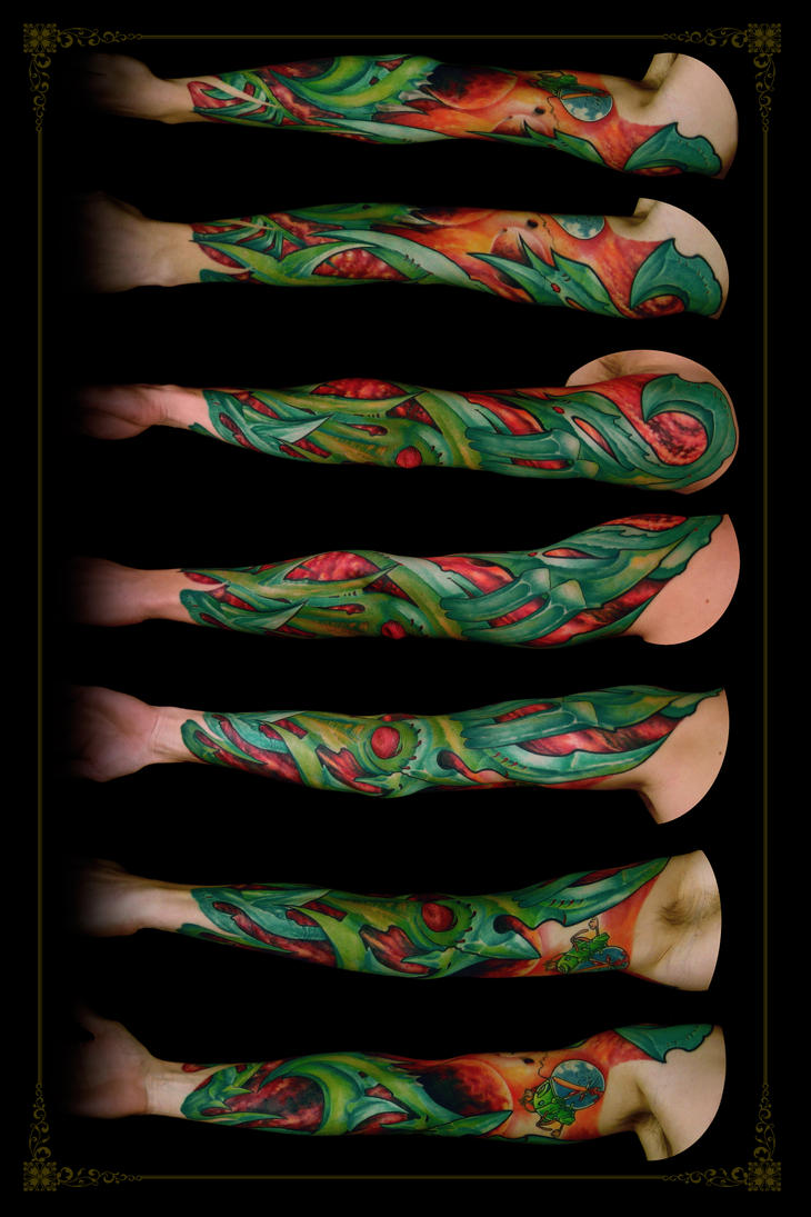 biomechanic tattoo sleeve by