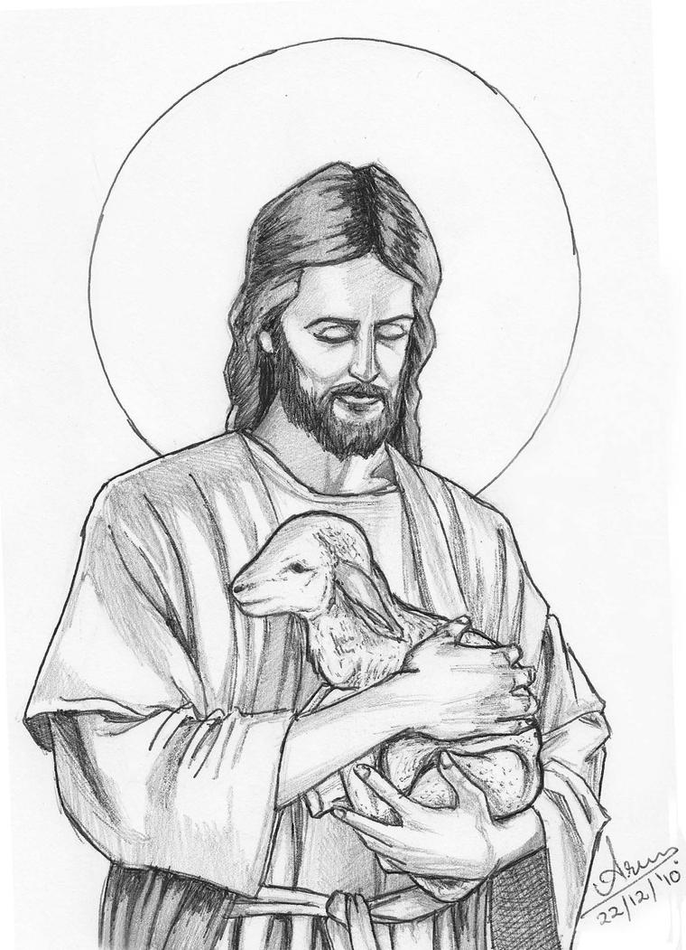 clipart of jesus and lamb - photo #50