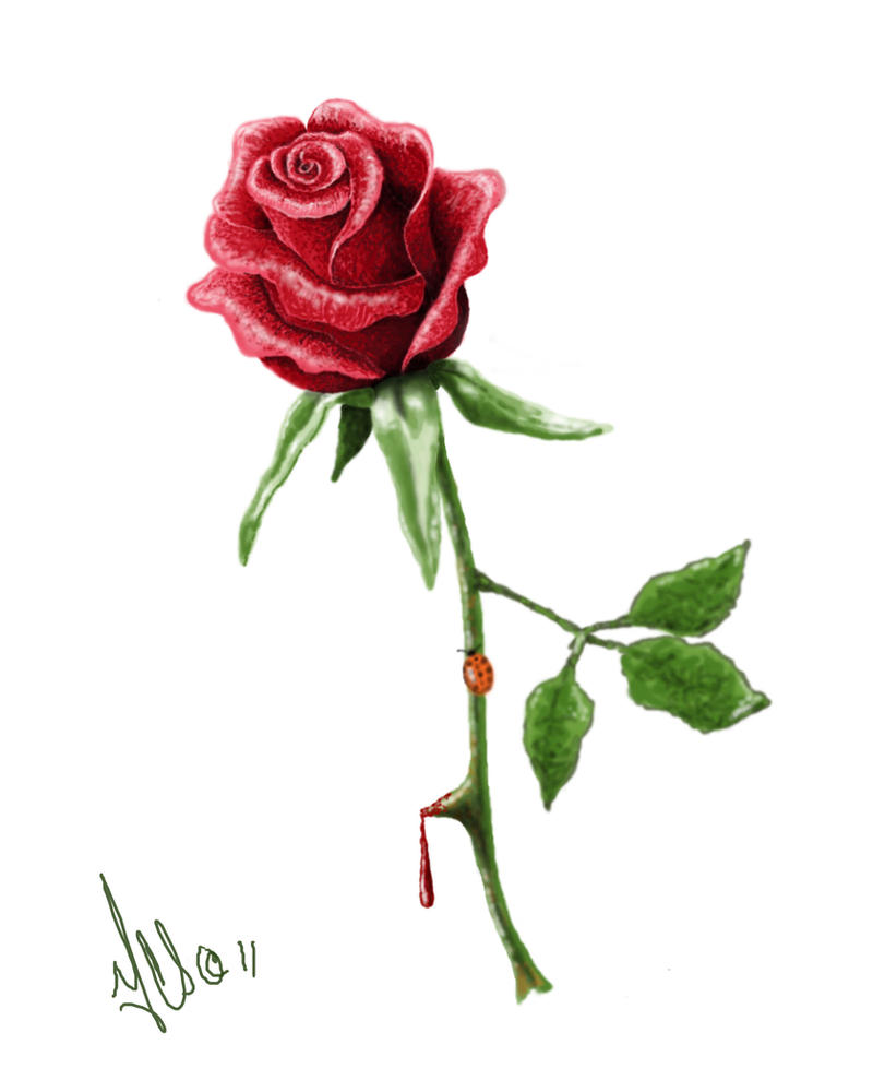 Rose and thorn tattoo designs