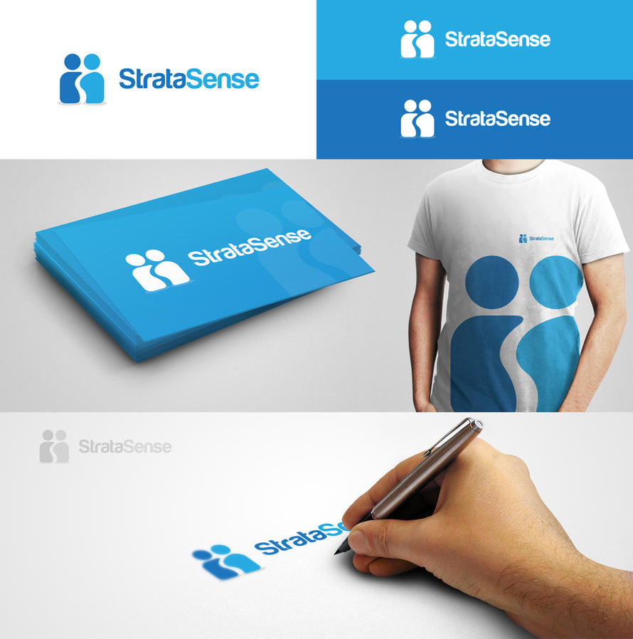 StrataSense logo design by