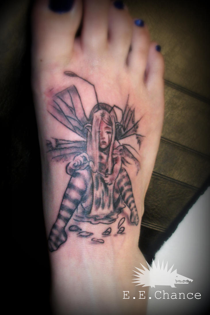 Crying Fairy Tattoo by