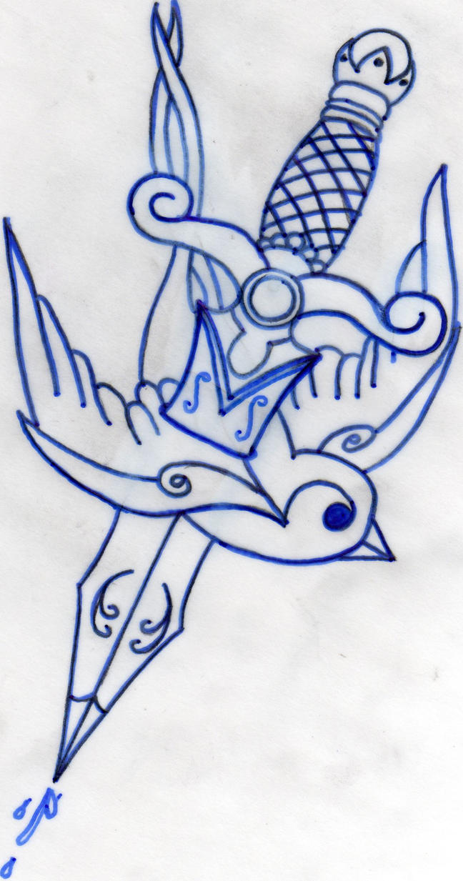 skull adn demon tattoo design