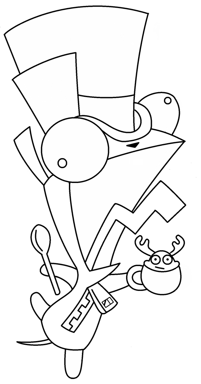 mad hatter coloring pages - photo #16