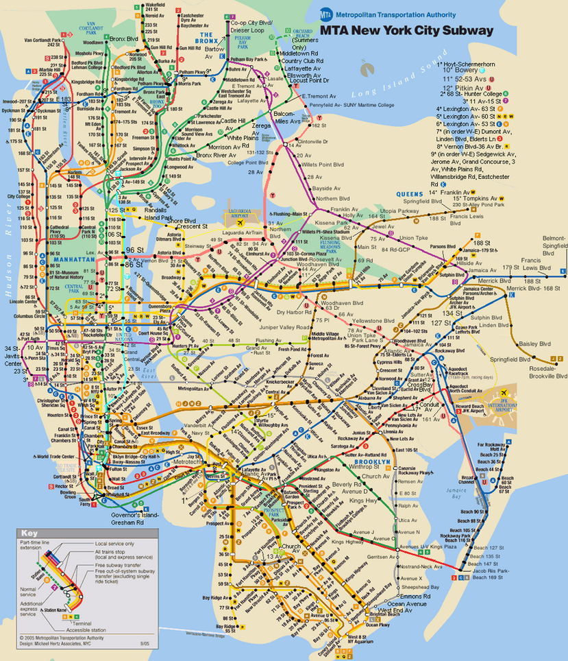 Is the New York City subway map easy to read?