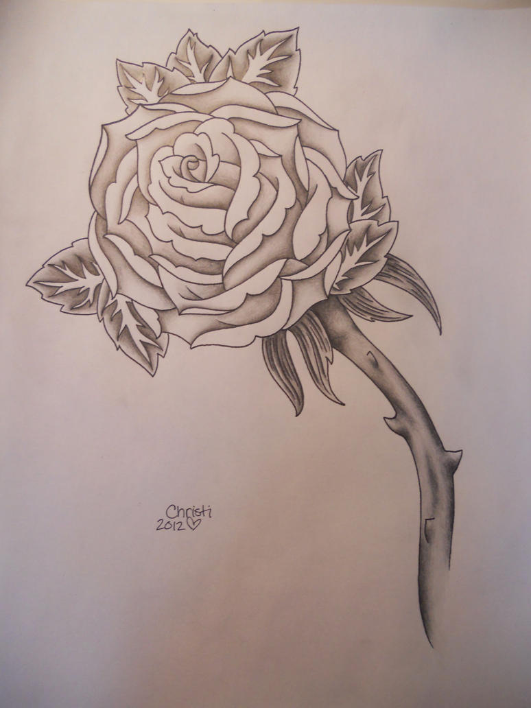 Black and White Rose Tattoo Design by PrissyChrissy on DeviantArt