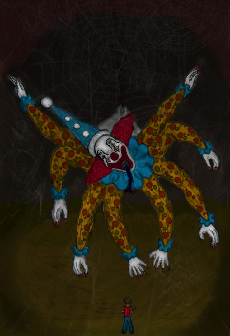 [Image: spider_clown_by_pyramiddhead-d4yghv3.jpg]