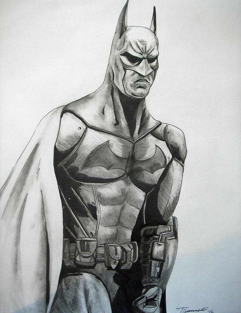 arkham city batman drawing by cust0m traditional art drawings other ...