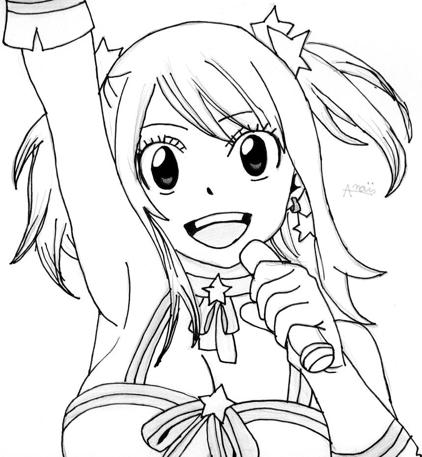 fairy tail lucy coloring pages - photo #10