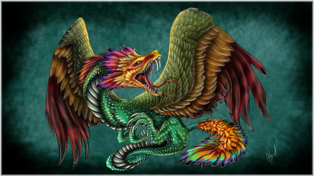 画像 カッコいい 羽毛をもつ蛇 アステカのドラゴン ケツアルコアトルを描いた絵を集めた Naver まとめ
