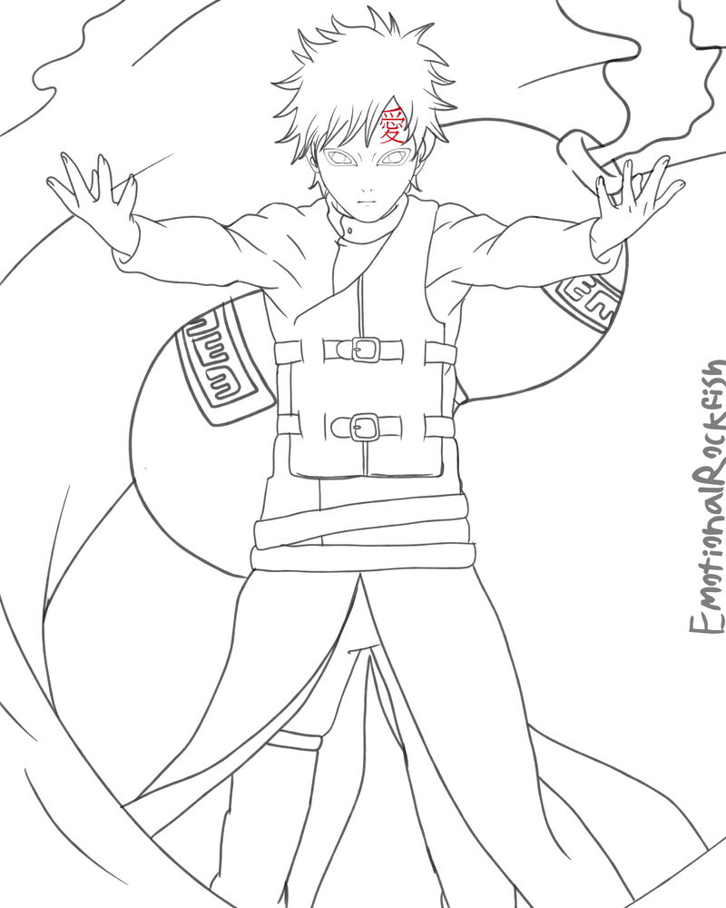 gaara coloring pages - photo #44