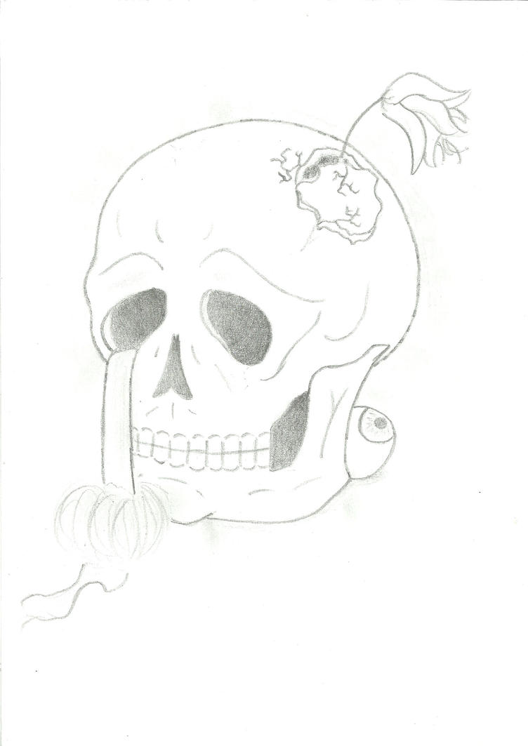skull | Flower Tattoo