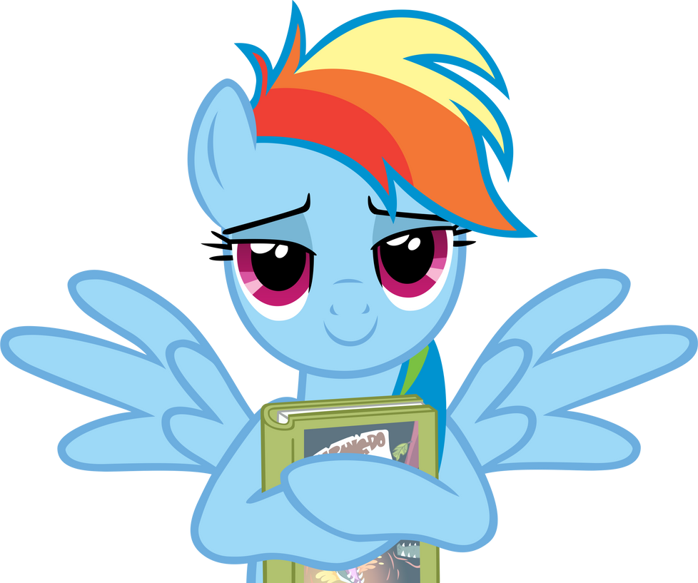 [Obrázek: rainbow_dash_with_her_book___both_wings_...4oumza.png]