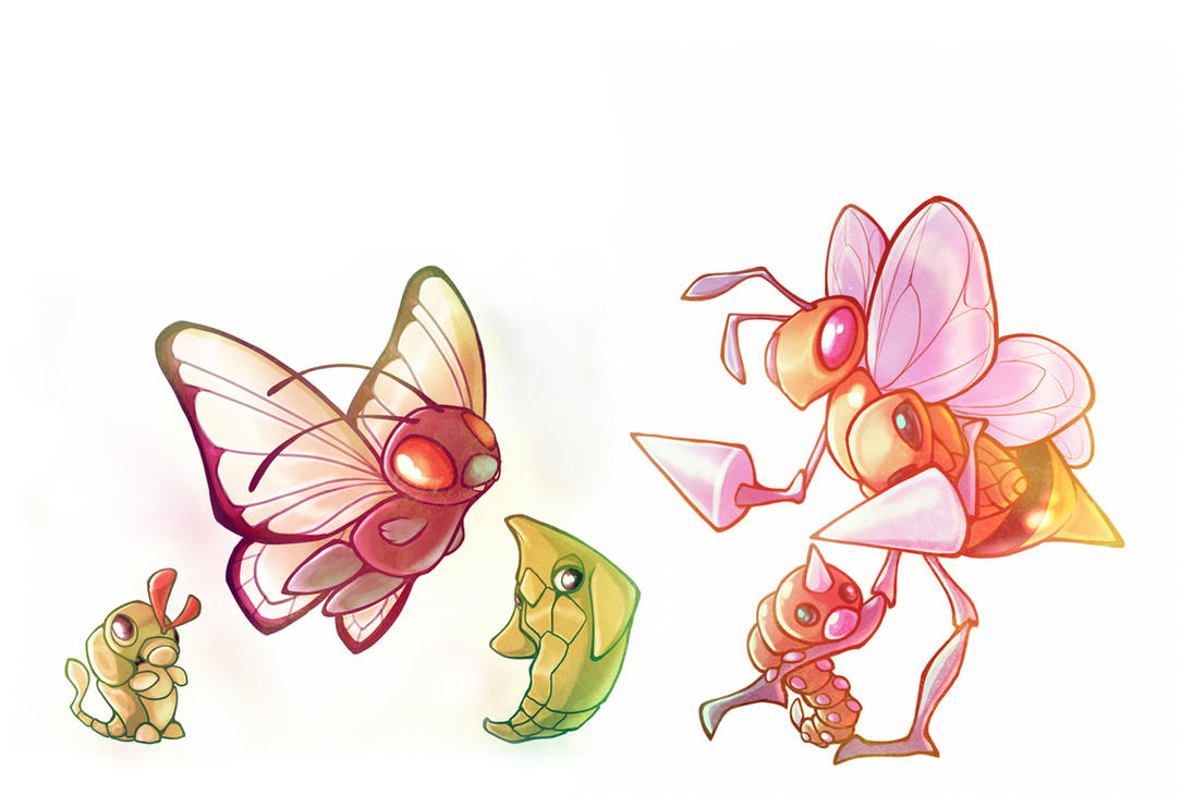 beedrill_and_butterfree_families_by_fran
