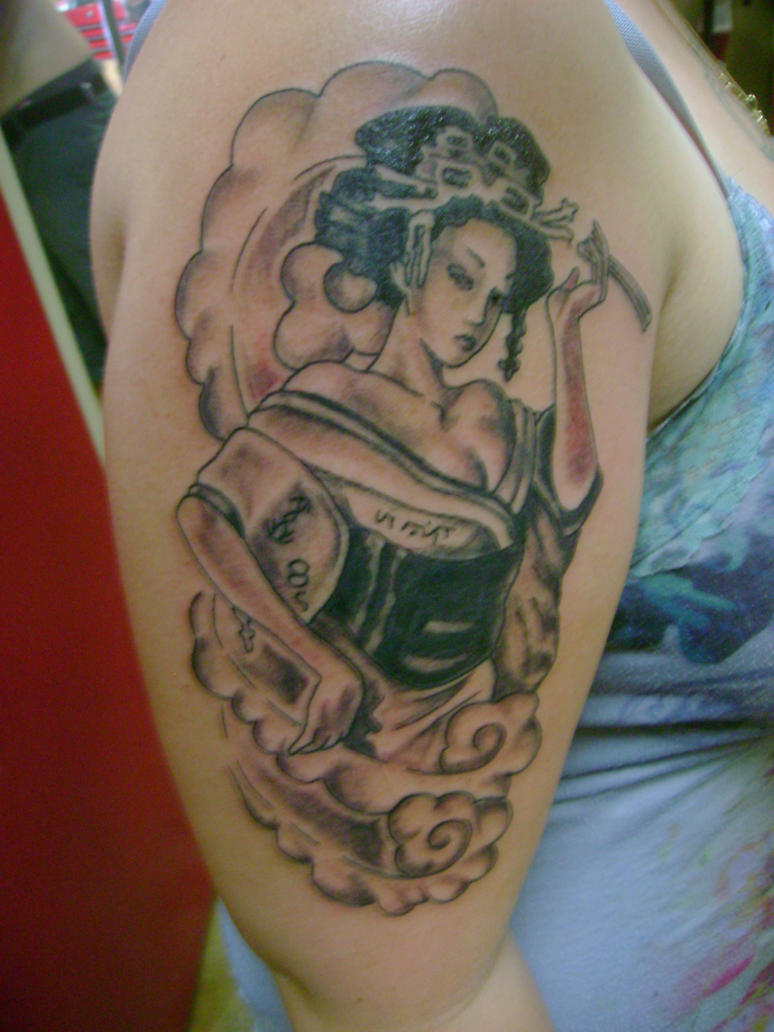 tattoo geisha tattoos designs tatuagem sleeve pri fant stico mundo men meaning deviantart 2010