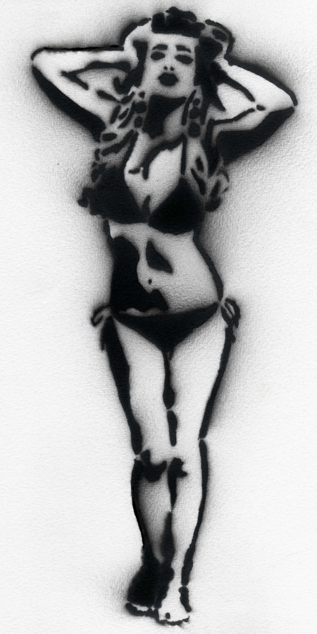 Pin Up Stencil by