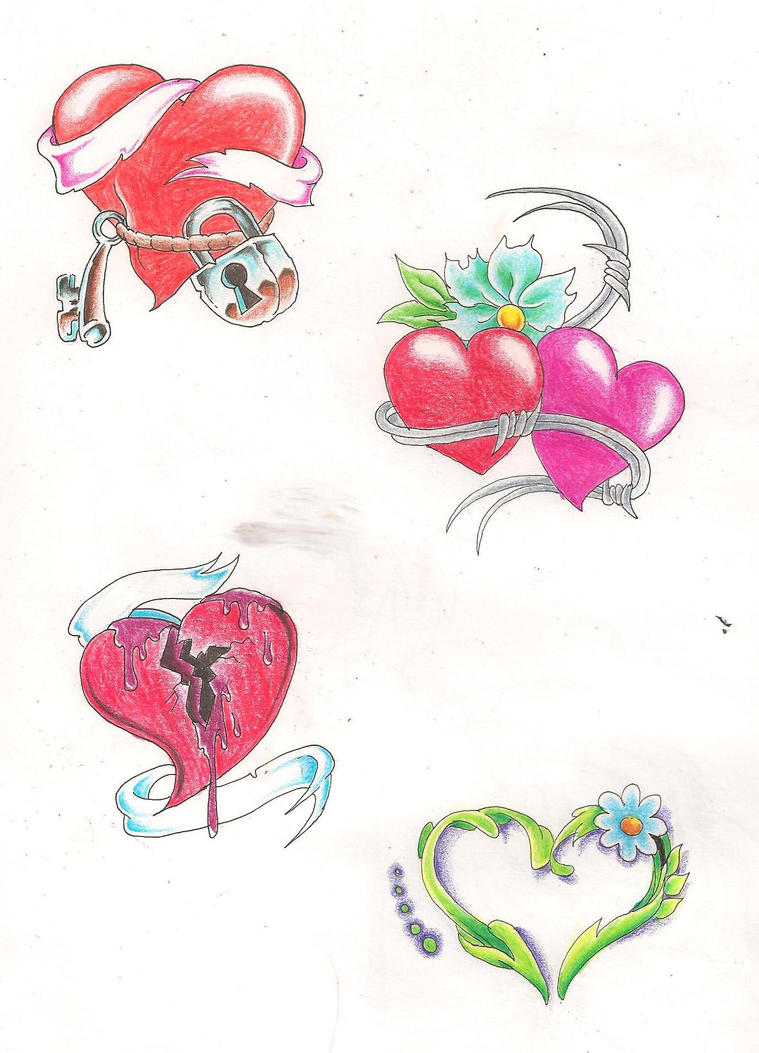 Hearts tattoos | Flower Tattoo