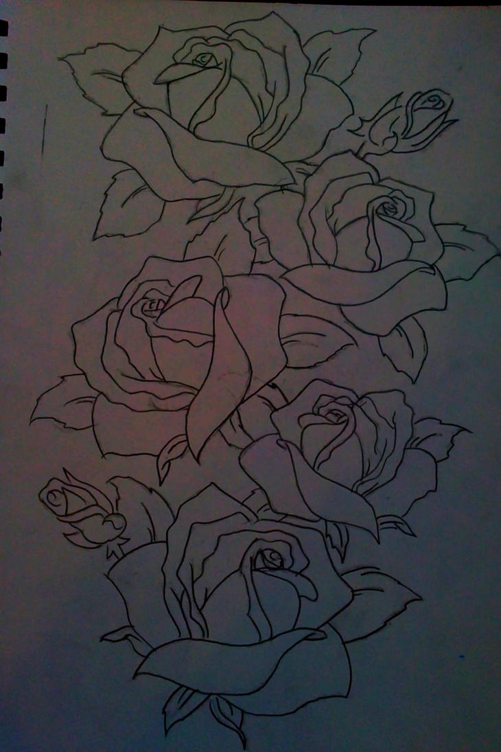 Roses outline by Rot4me on