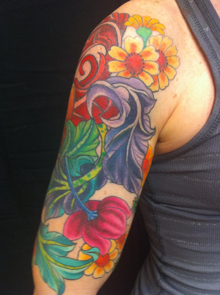 Flower-ankle-tattoos-for-girls
