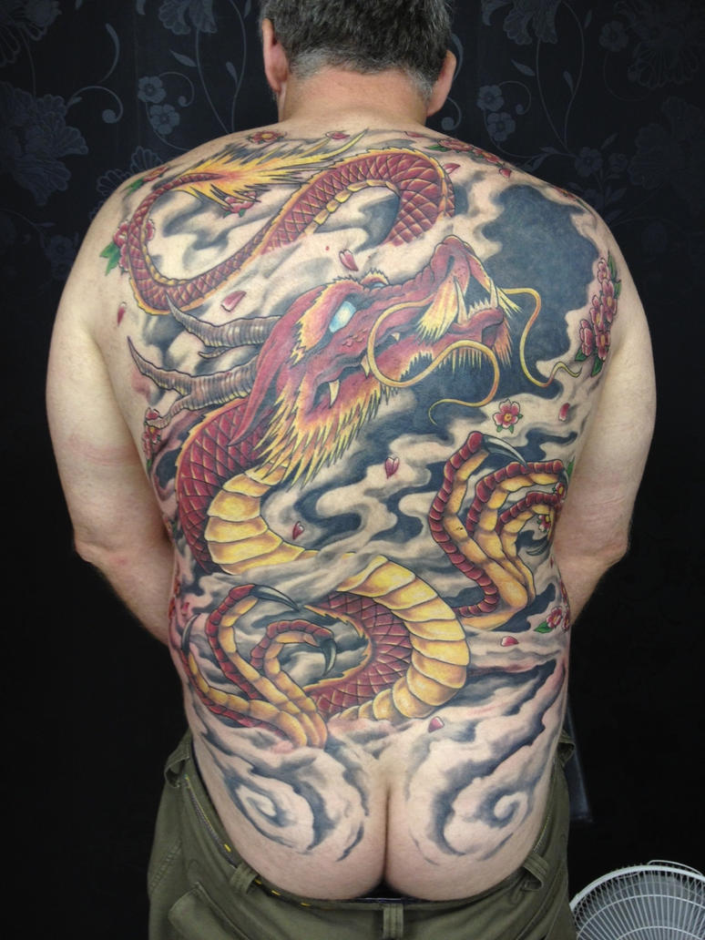Back Piece Japanese Dragon Tattoo Picture 5