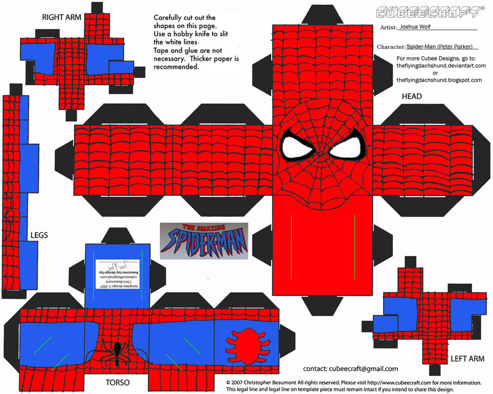 Marvel 1: Spider-Man Cubee by TheFlyingDachshund