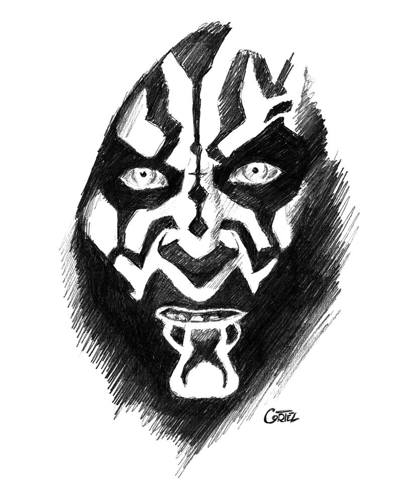 darth maul face coloring pages - photo #30