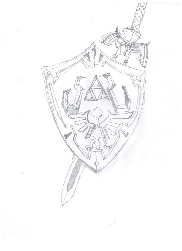 zelda shield and sword coloring pages - photo #8