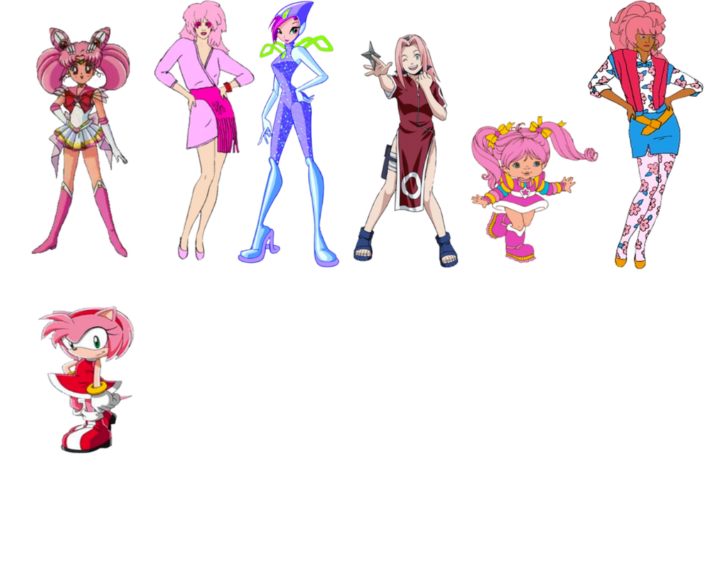 My Favorite Pink Haired Cartoon Characters by darthraner83 on deviantART