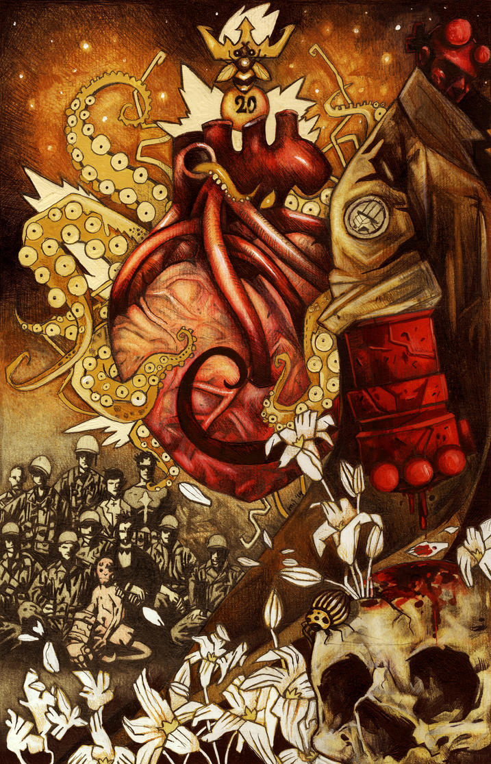 Hellboy 20th Anniversary by KaterinaChadoulou