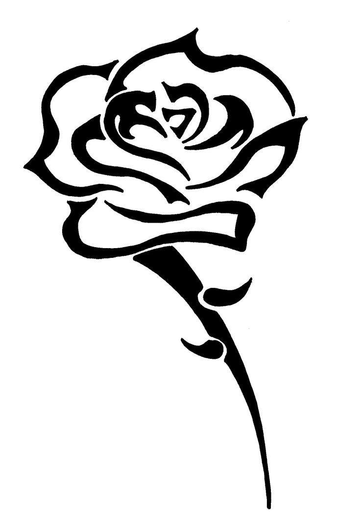 tribal rose tattoo by