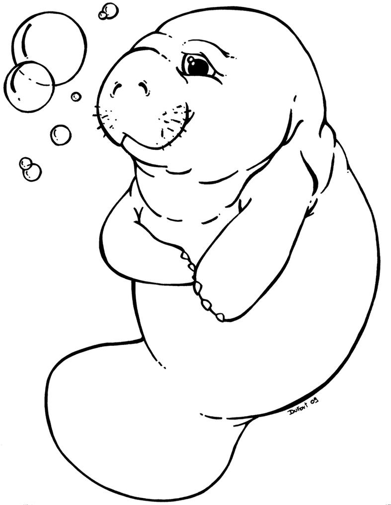 manatees coloring pages - photo #3