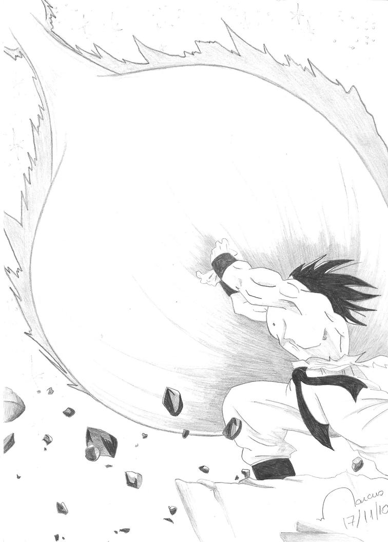 Sketches Of Goku Ssj1 Kamehameha Coloring Pages