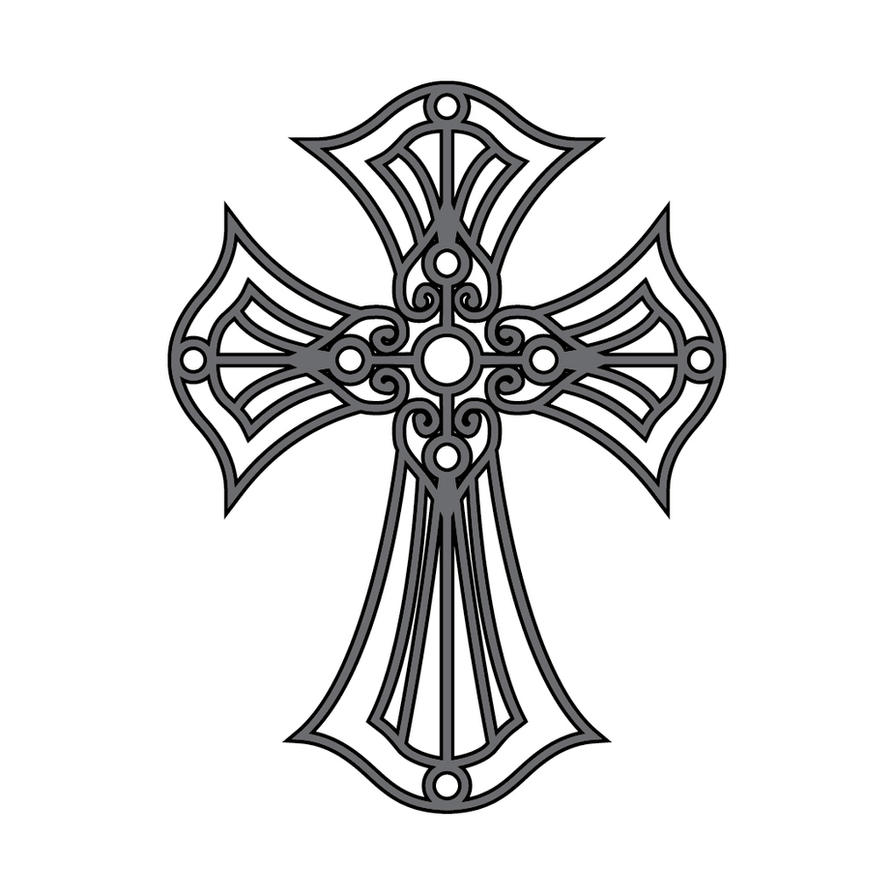Cross Tattoos With Banners Drawing Sketch Coloring Page