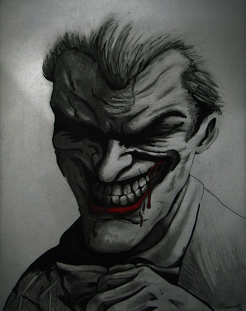 Arkham City Joker Drawing 2 by cusT0M on DeviantArt